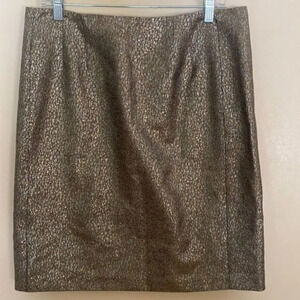 New York &Company brown metallic skirt